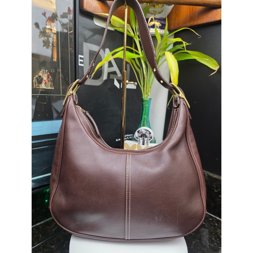 Coach Legacy Zoe West Crescent Hobo Y2K Bag Mahogamy Leather Vintage Minimalist